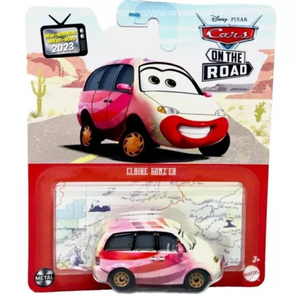 Disney Pixar Cars Claire Gunz'er On The‎ Road Metal Series Toy Van NIP 2023
